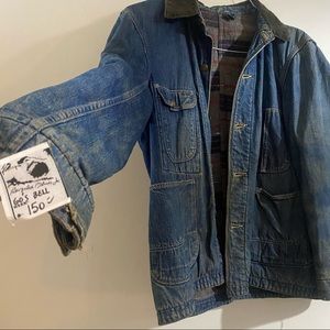 Vintage BLUE BELL 60’s Denim Fleece Jacket